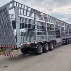 16m Gooseneck Double Deck Livestock Fence Semi-Trailer Adjustable Cattle Floor For Cattle Sheep Transport Complete Legal Papers