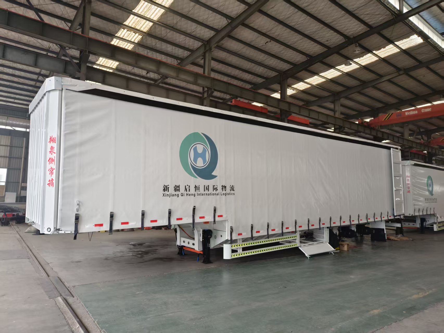 Light Weight Curtain Side Semi-trailer Aluminum Double Rear Door LED Wiring JOST Landing Gear Export Central Asia Europe