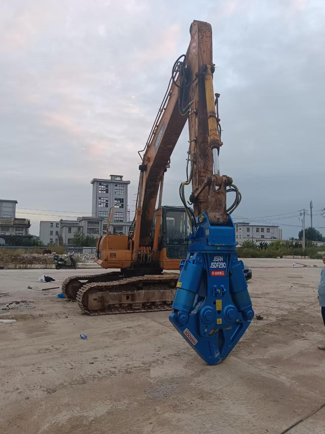 JSD F290 Double Cylinder Hydraulic Scrap Shear 2900kg Weight 690mm Opening For 20-30 Ton Excavator Scrap Metal & Car Dismantling