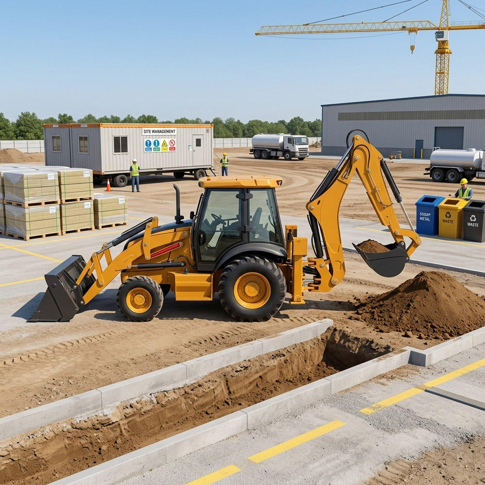 LANDNEO-multi-functional-backhoe-loader-quick-coupler-attachment-switch-demo