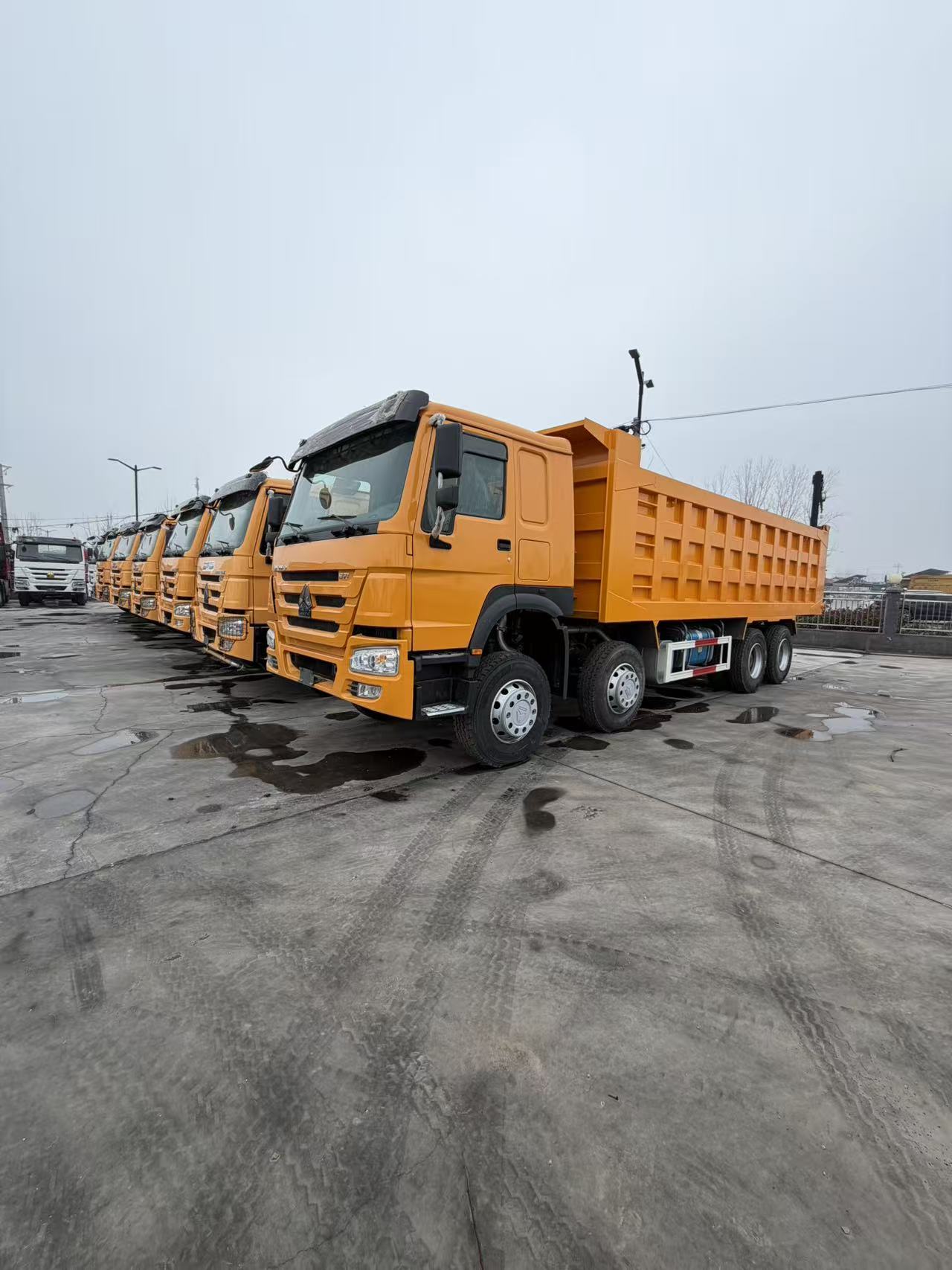Used SINOTRUK HOWO 8X4 Dump Truck 371HP Big Pump Engine Euro II Standard Reinforced Chassis & Box For Mine Waste Transport Africa Middle East