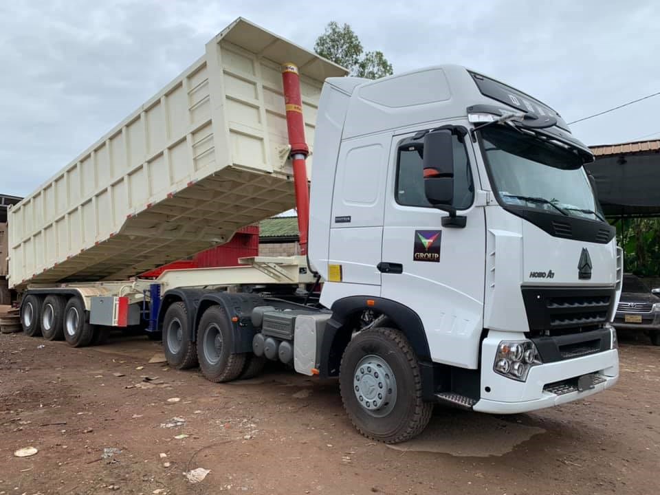 45cbm 80 Tons Dump Tipper Truck Semi Trailer with 4 Axles