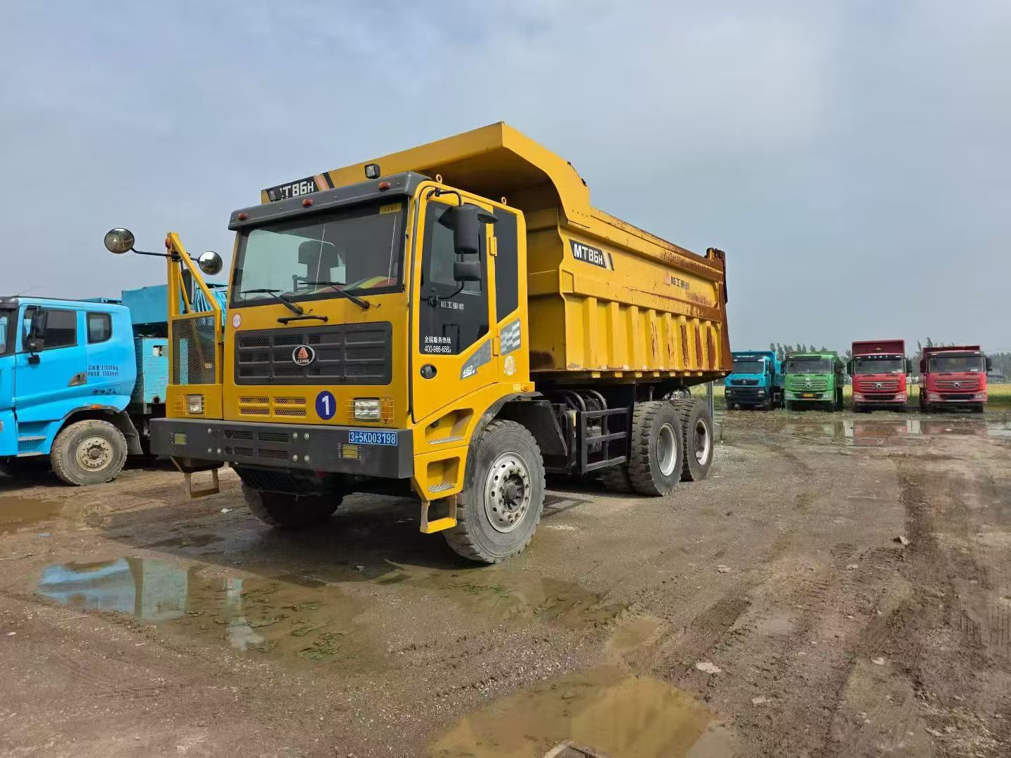 Used Front Top Mining Truck Depokal Cylinder 20mm Thick Floor Anti-sticky Heating System For Cold Mining Area