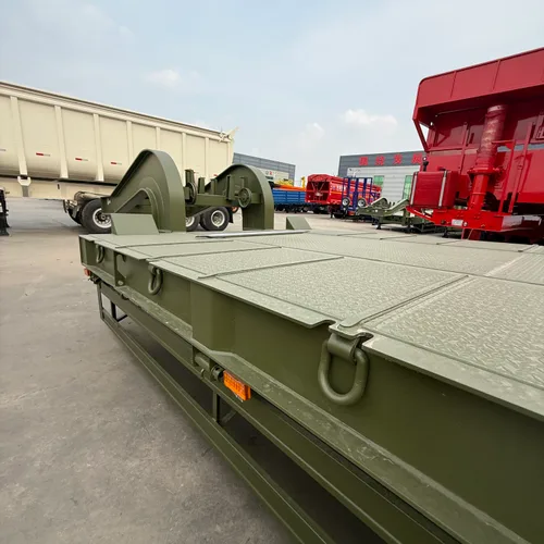 3axle 80ton Heavy Duty Gooseneck Hydraulic Ramp Low Loader/Lowbed/ Lowboy Low Bed Trailer Truck Semi Trailers for Excavator Transport