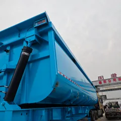 4 Axle Heavy Duty Steel Side Tipper Semi Trailer with 15-20T Payload for Mining Sand Stone Coal Transport Factory Direct Price
