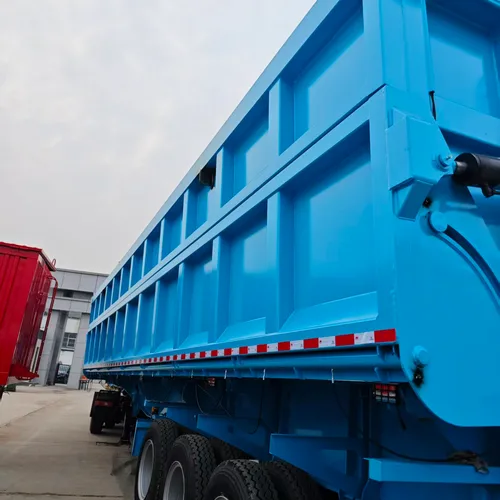 4 Axle Heavy Duty Steel Side Tipper Semi Trailer with 15-20T Payload for Mining Sand Stone Coal Transport Factory Direct Price