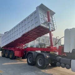 45cbm 80 Tons Dump Tipper Truck Semi Trailer with 4 Axles
