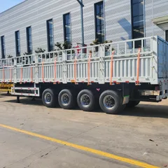 Utility Bulk Cargo Mini Fence Truck Draw Bar Semi Trailer Animals Truck Trailer
