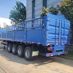Utility Bulk Cargo Mini Fence Truck Draw Bar Semi Trailer Animals Truck Trailer