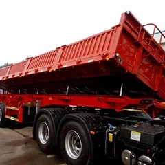 Side Dump Trailers 3 Axles Side Tipper Trailer 45cbm Tipper Grain Dumping Truck Trailer for Sale