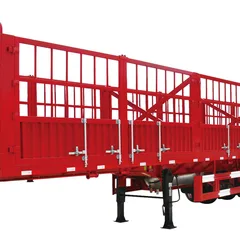 Utility Bulk Cargo Mini Fence Truck Draw Bar Semi Trailer Animals Truck Trailer
