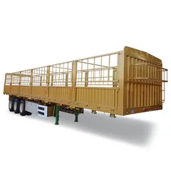 Utility Bulk Cargo Mini Fence Truck Draw Bar Semi Trailer Animals Truck Trailer