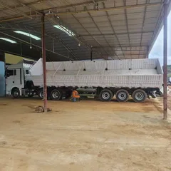Side Dump Trailers 3 Axles Side Tipper Trailer 45cbm Tipper Grain Dumping Truck Trailer for Sale
