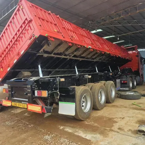 Side Dump Trailers 3 Axles Side Tipper Trailer 45cbm Tipper Grain Dumping Truck Trailer for Sale