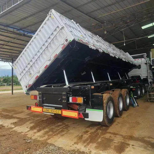 Side Dump Trailers 3 Axles Side Tipper Trailer 45cbm Tipper Grain Dumping Truck Trailer for Sale