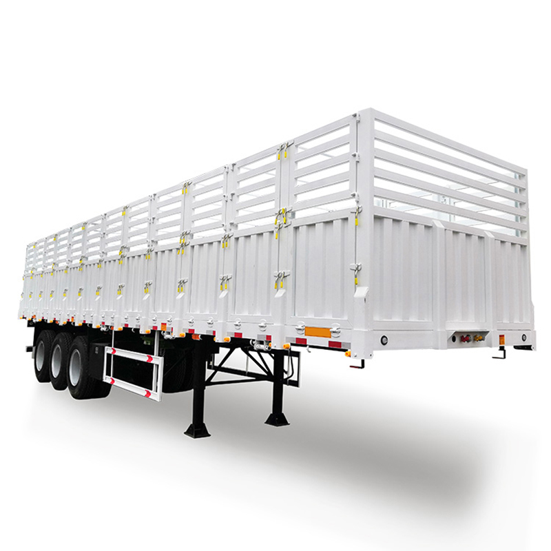 Utility Bulk Cargo Mini Fence Truck Draw Bar Semi Trailer Animals Truck Trailer