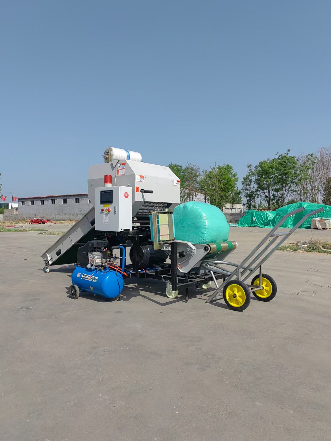 Small Medium Large Straw Forage Baler Wrapping Machine Dual Power Motor Diesel Africa Agriculture
