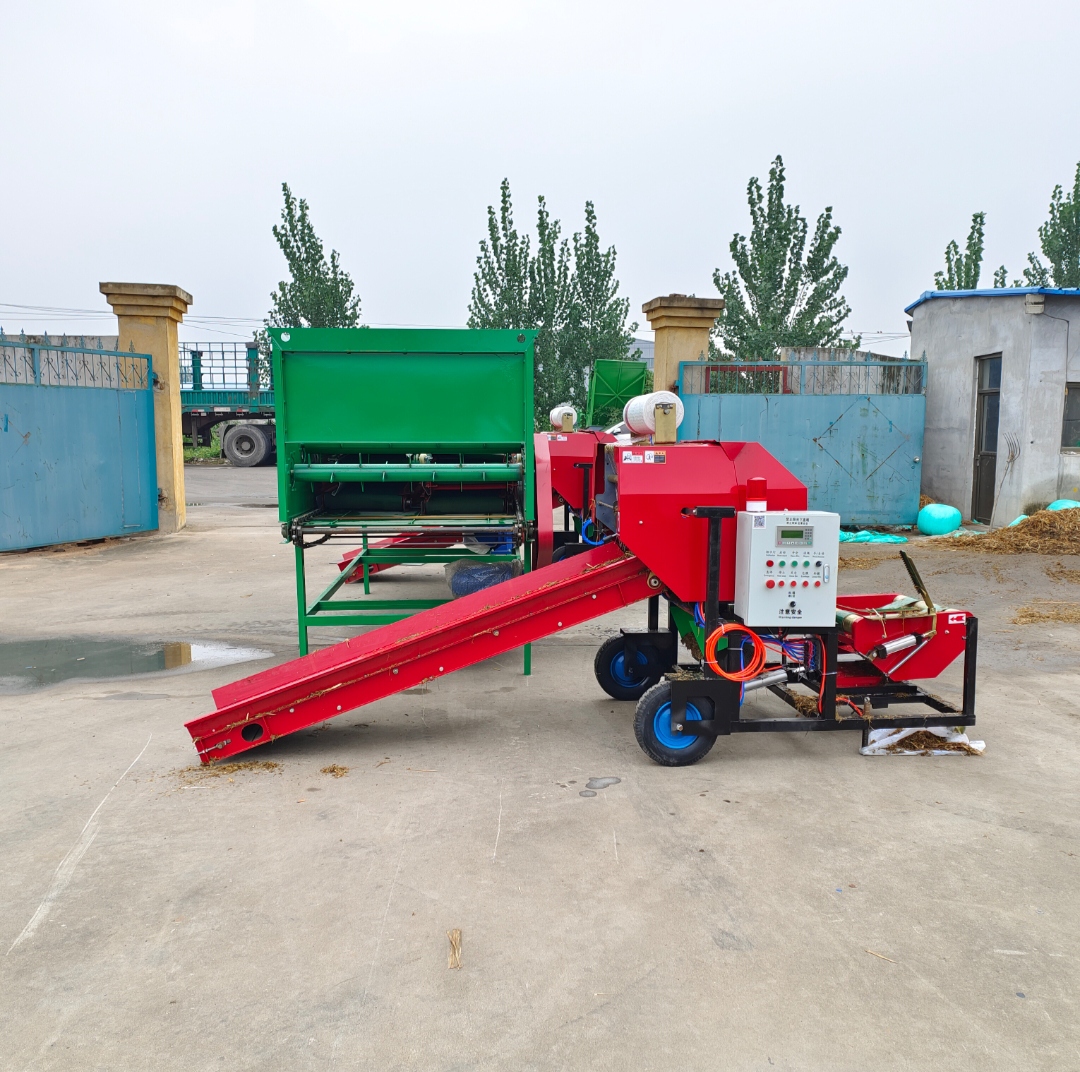 Small Medium Large Straw Forage Baler Wrapping Machine Dual Power Motor Diesel Africa Agriculture