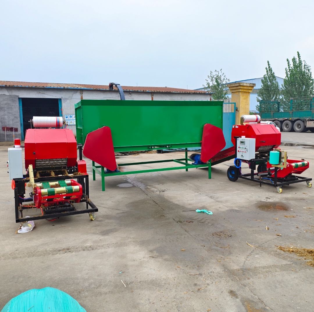 Small Medium Large Straw Forage Baler Wrapping Machine Dual Power Motor Diesel Africa Agriculture