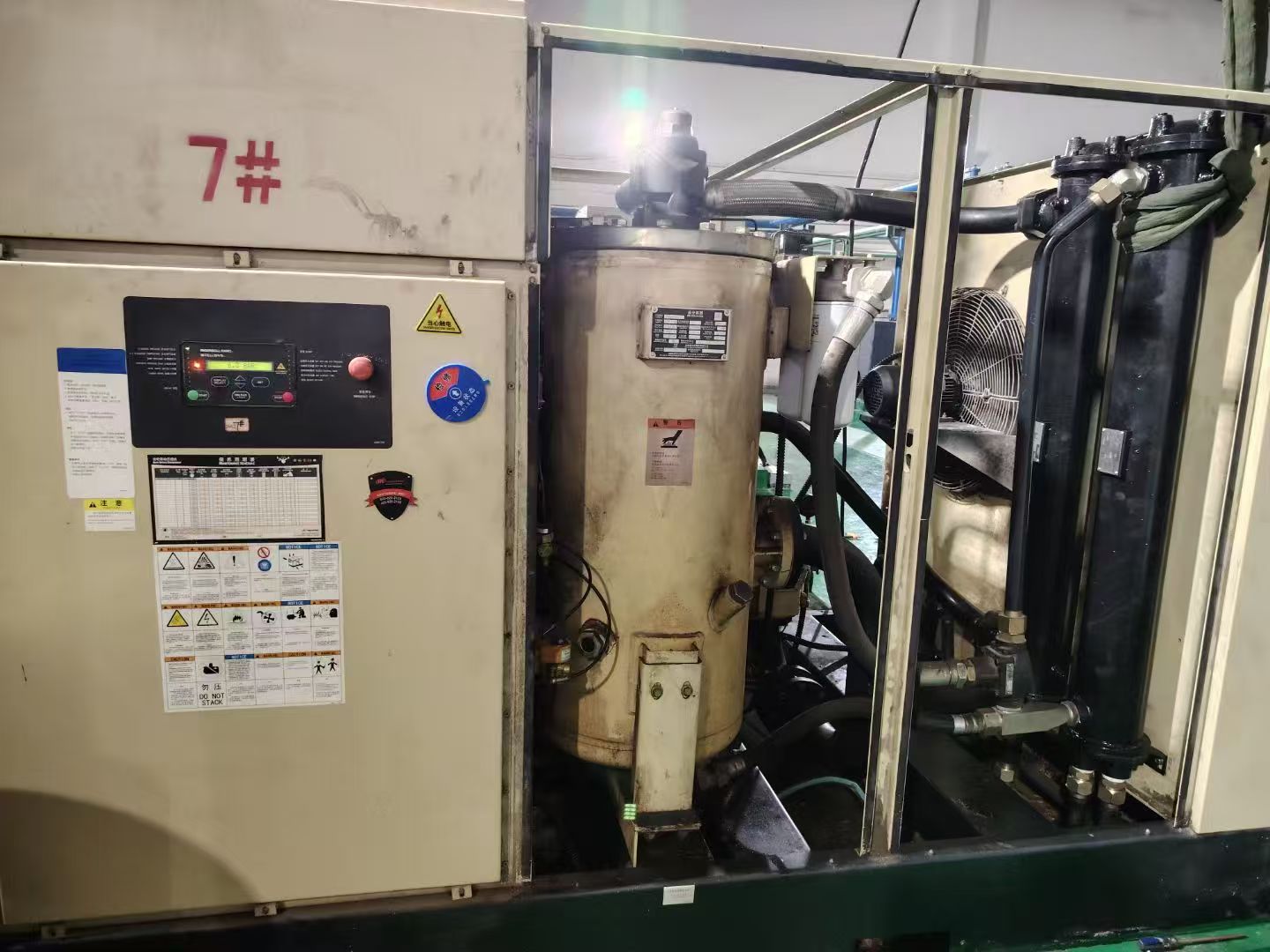 Industrial Second Hand Screw Air Compressor Wide Power Range 5.5 To 250 Cubic Meter Per Minute Air Output For Factory Pneumatic Equipment