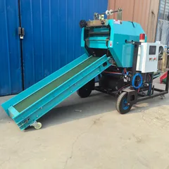 Small Medium Large Straw Forage Baler Wrapping Machine Dual Power Motor Diesel Africa Agriculture