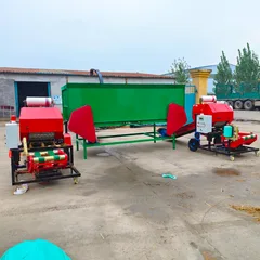 Small Medium Large Straw Forage Baler Wrapping Machine Dual Power Motor Diesel Africa Agriculture