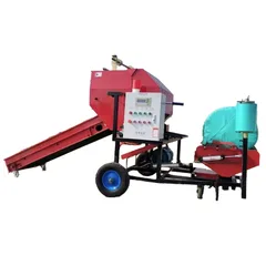 Small Medium Large Straw Forage Baler Wrapping Machine Dual Power Motor Diesel Africa Agriculture