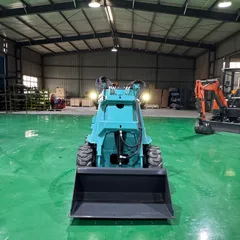 RW28-8 Wheel Skid Steer Loader 1050kg Operating Weight 20L Large Tank Mini Loader For Snow Removal