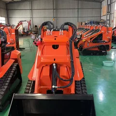 RT28-8 Track Skid Steer Loader 1100kg Operating Weight 20L Large Tank All Terrain Mini Loader