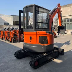 2.8t Mini Crawler Excavator Load Sensing Hydraulic System Zero Tail Small Digger With Rubber Track Cabin