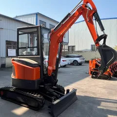 2.8t Mini Crawler Excavator Load Sensing Hydraulic System Zero Tail Small Digger With Rubber Track Cabin