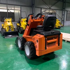 RW26-7 Wheel Skid Steer Loader 950kg Operating Weight Mini Skid Steer With Multiple Attachments