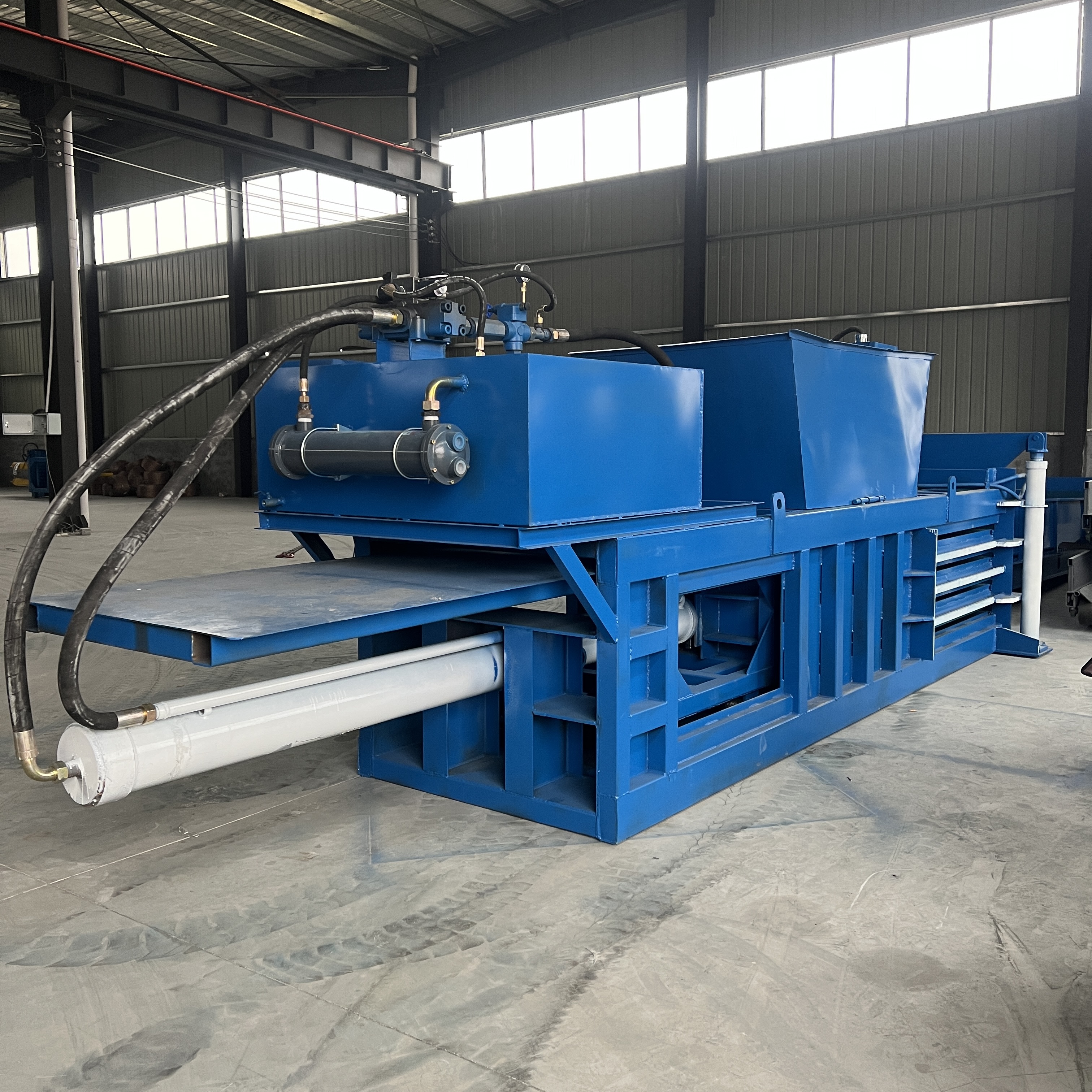 100-ton Horizontal Baler for Waste Paper, Plastic Bottles, Cans, Woven Bags & Plastic Films