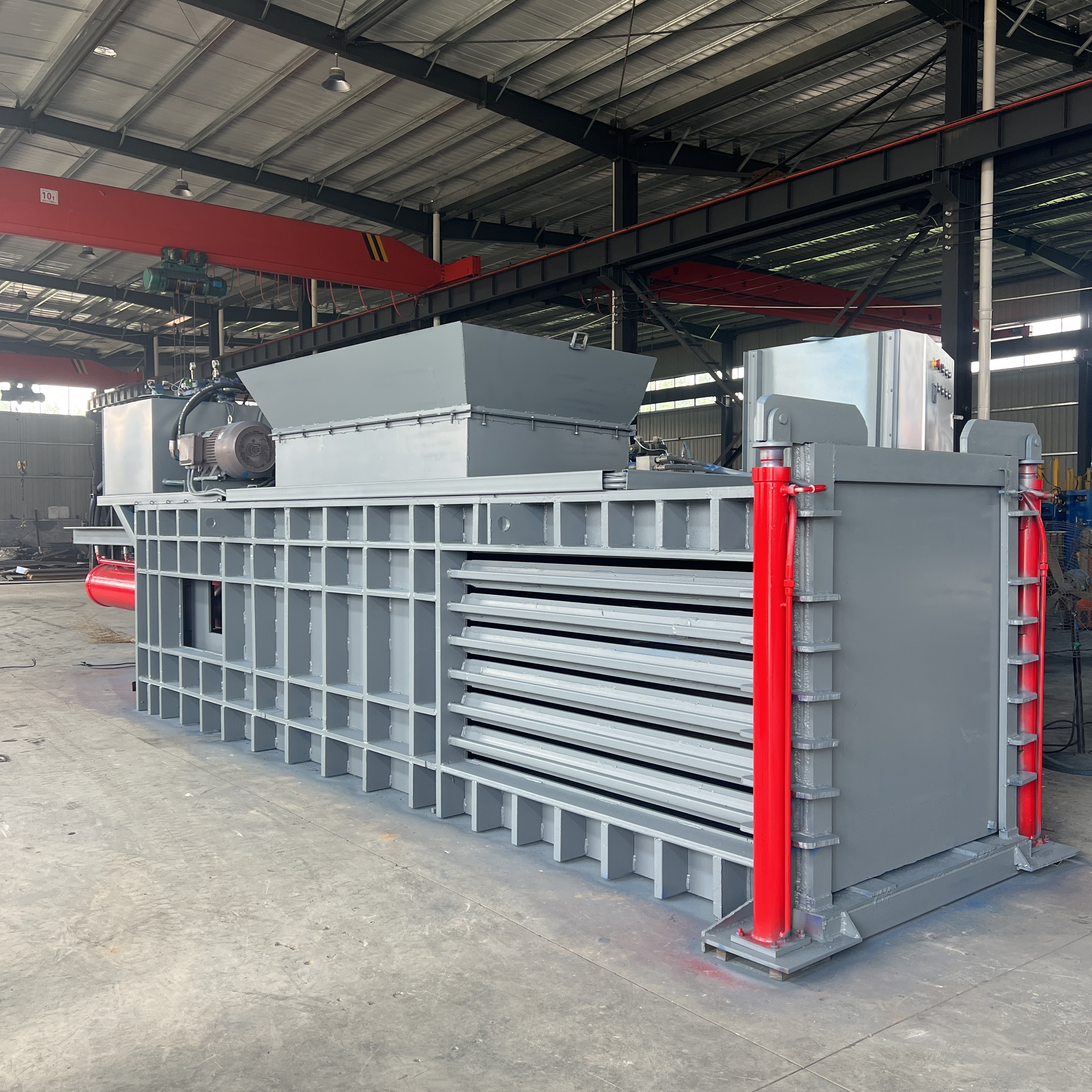 200-ton Large Horizontal All-Steel Plate Baler | Waste Paper, Plastic Bottle, Scrap Iron & Aluminum Alloy Baler | Plastic Bottle Jumbo Bag & Film Briquetting Press