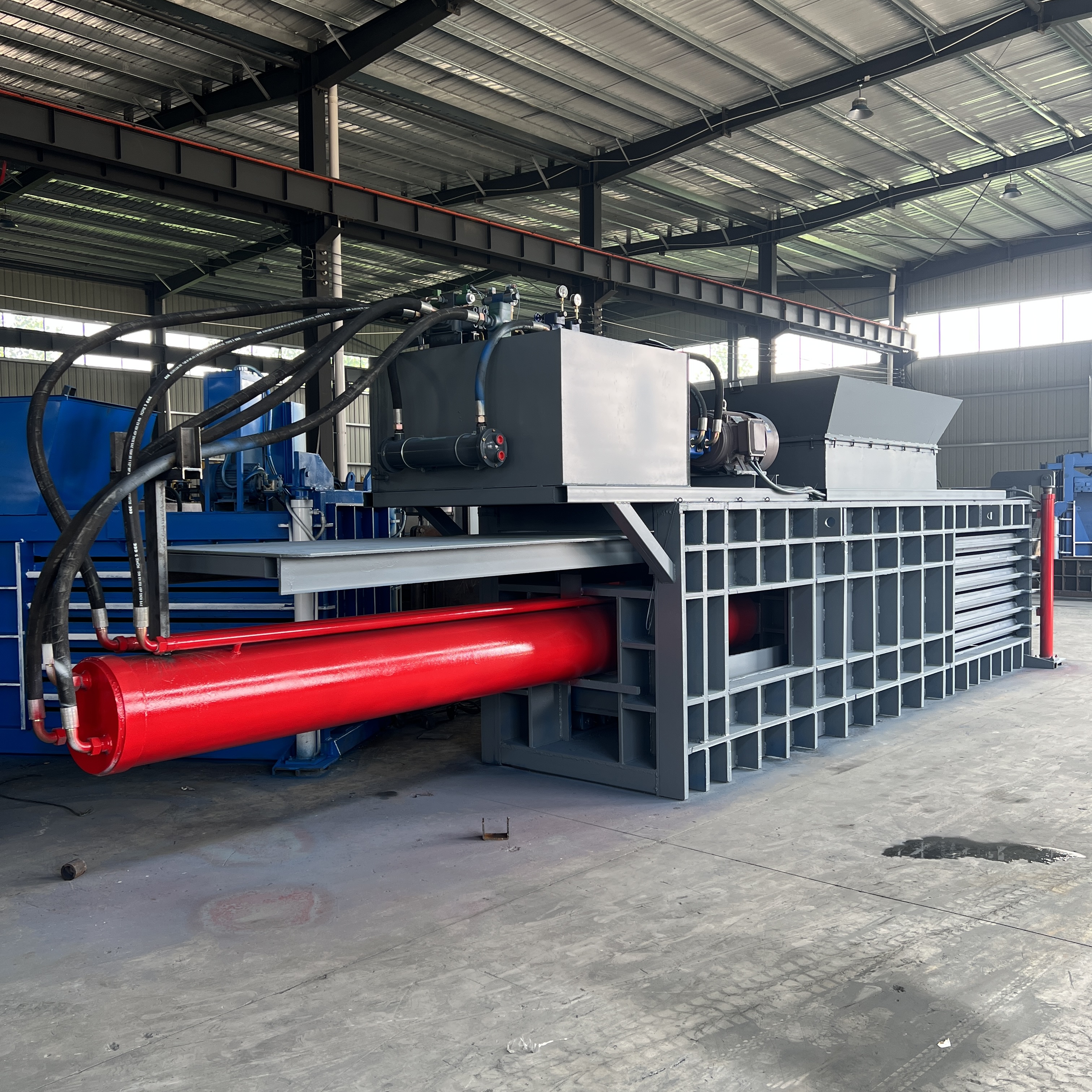 200-ton Large Horizontal All-Steel Plate Baler | Waste Paper, Plastic Bottle, Scrap Iron & Aluminum Alloy Baler | Plastic Bottle Jumbo Bag & Film Briquetting Press
