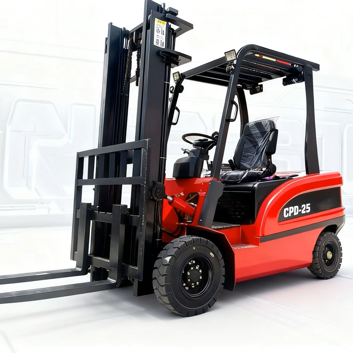 Factory Direct Four Wheel Drive Hydraulic 2.5 Ton Electric Forklift for Factory Workshop Heavy Goods Lifting