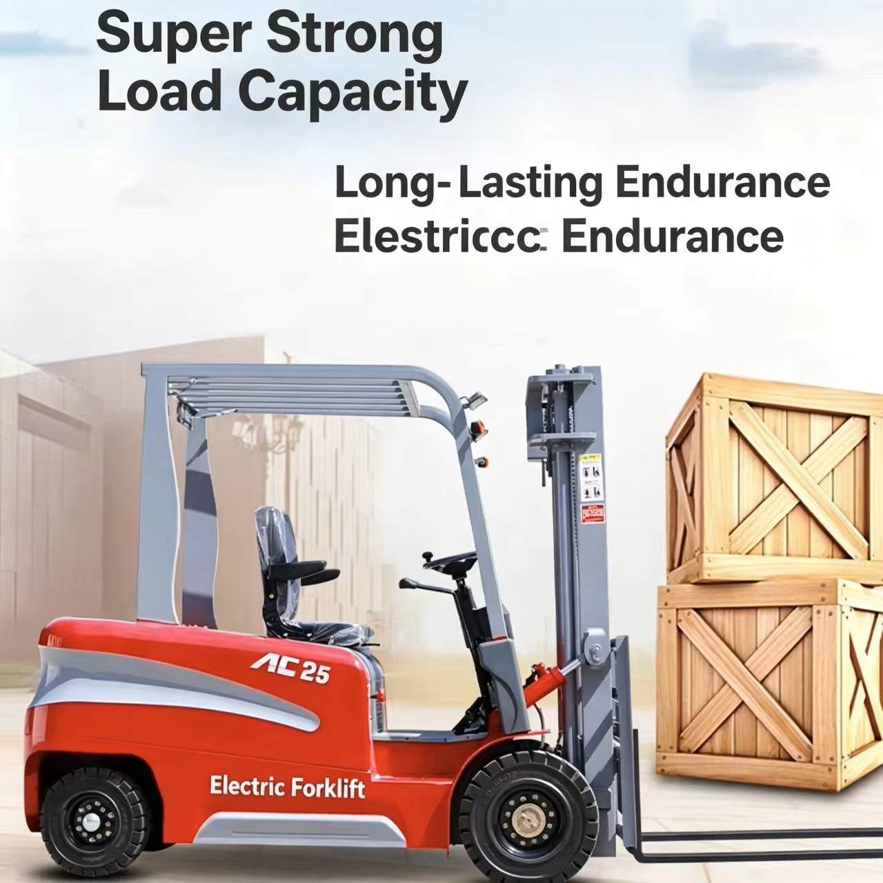 High Torque Long Endurance Electric Forklift 2.5 Ton for Industrial Zone Supermarket Logistics Work