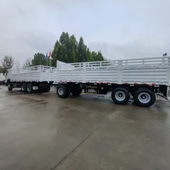 HOWO 6x4 Cargo Truck with Full Sidewall Stake Semi-trailer (One Tractor + One Stake Trailer Combination)