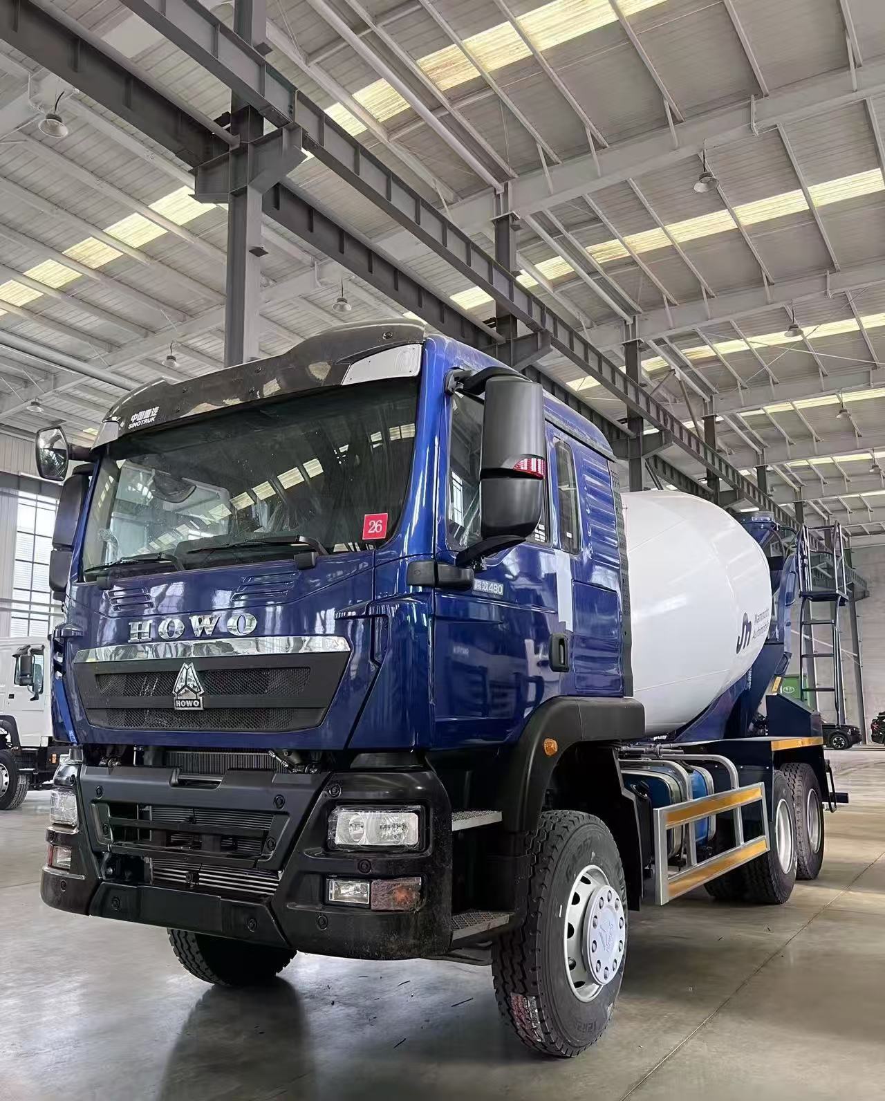 Used HOWO 6X4 Concrete Mixer Truck, 10/12 Cubic Cement Mixer Tank Truck, Second-hand Mixer Vehicle for Construction Export