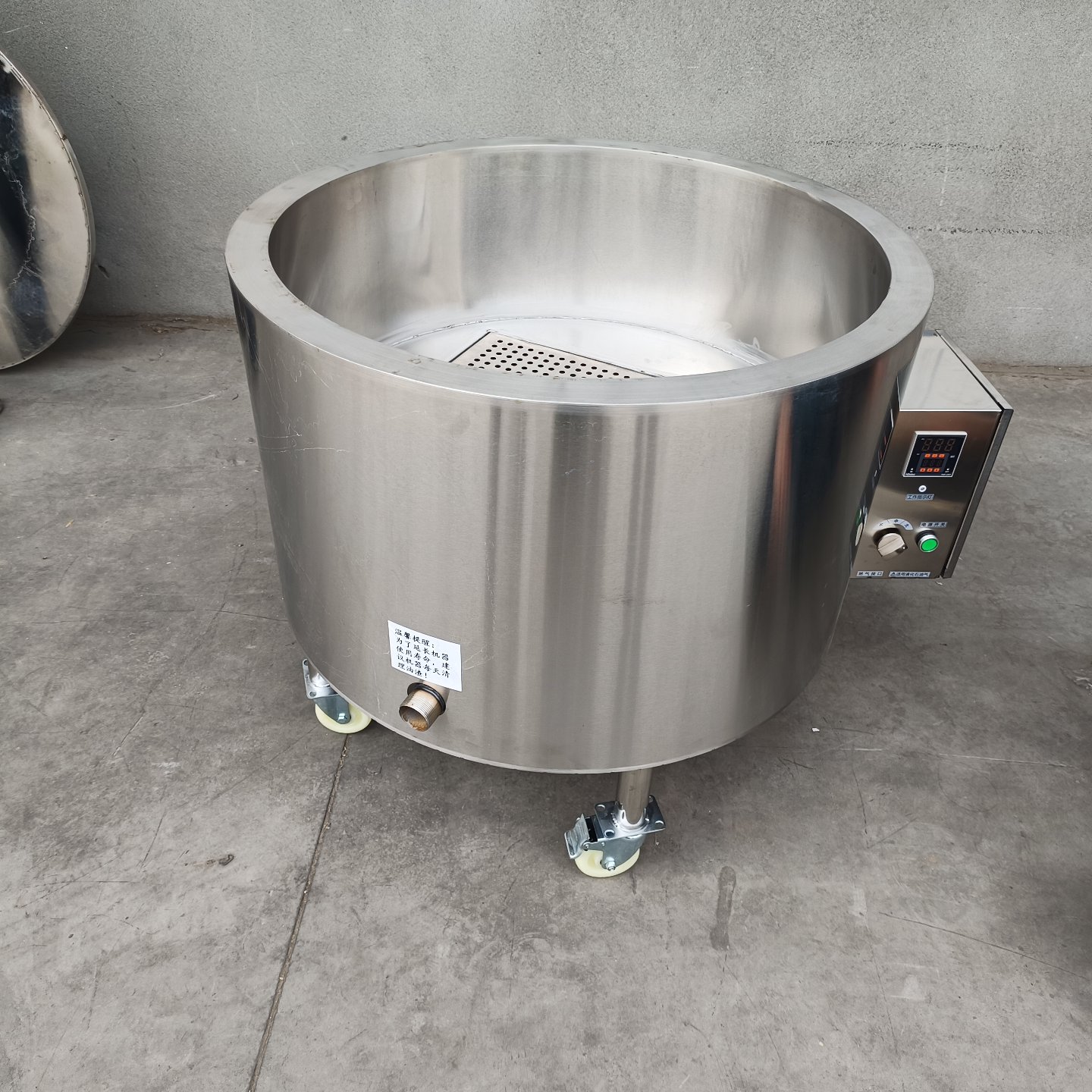 Round Commercial Frying Pot, Stainless Steel Constant Temperature Electric Fryer, Small Frying Equipment for Tofu Puffs & Dried Tofu