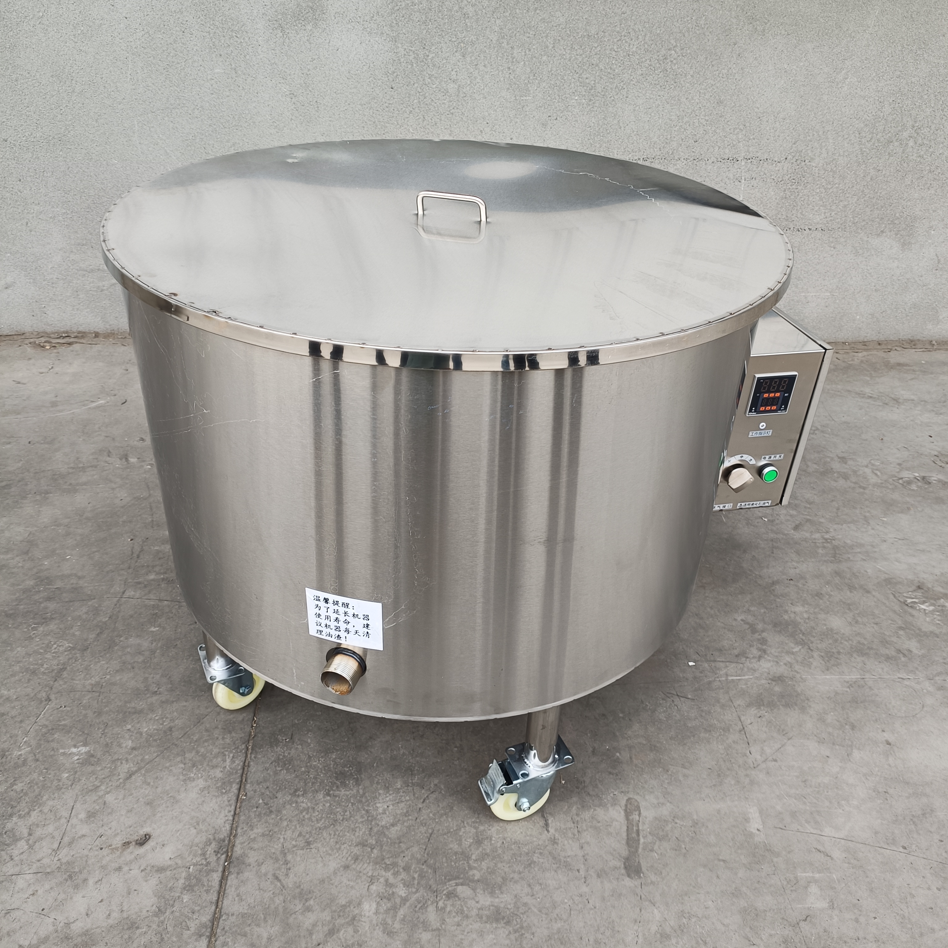 Round Commercial Frying Pot, Stainless Steel Constant Temperature Electric Fryer, Small Frying Equipment for Tofu Puffs & Dried Tofu