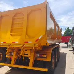 Heavy Load Rear Tipping Semi Trailer With Triple Axle Large Volume Mining Dump Trailer Wholesale Custom Capacity Dimension