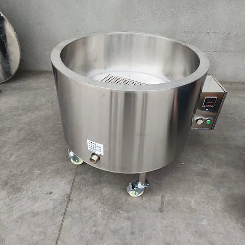 Round Commercial Frying Pot, Stainless Steel Constant Temperature Electric Fryer, Small Frying Equipment for Tofu Puffs & Dried Tofu