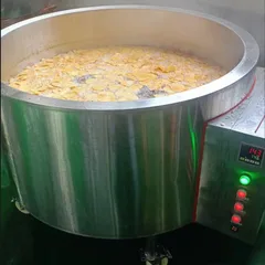 Round Commercial Frying Pot, Stainless Steel Constant Temperature Electric Fryer, Small Frying Equipment for Tofu Puffs & Dried Tofu