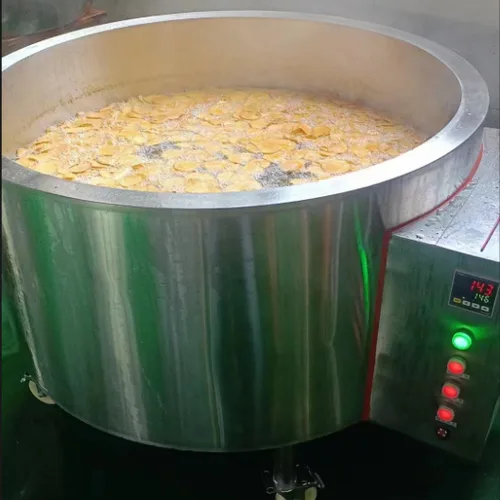 Round Commercial Frying Pot, Stainless Steel Constant Temperature Electric Fryer, Small Frying Equipment for Tofu Puffs & Dried Tofu