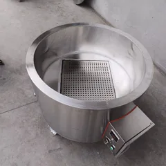Round Commercial Frying Pot, Stainless Steel Constant Temperature Electric Fryer, Small Frying Equipment for Tofu Puffs & Dried Tofu