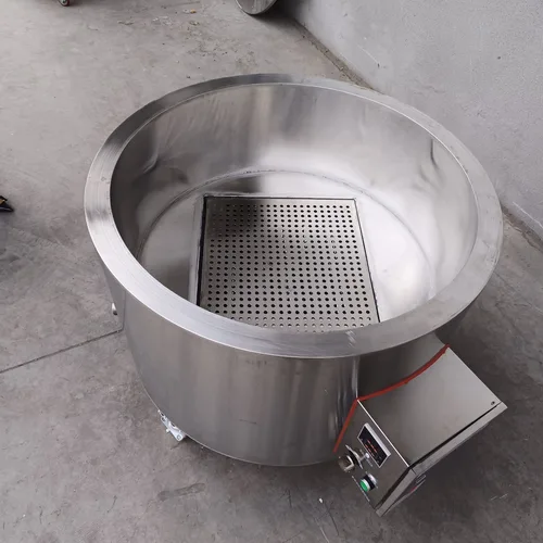 Round Commercial Frying Pot, Stainless Steel Constant Temperature Electric Fryer, Small Frying Equipment for Tofu Puffs & Dried Tofu