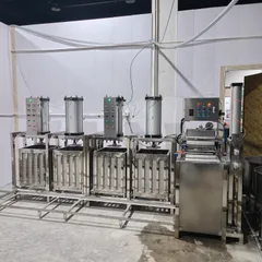 4-Station Automatic Dried Tofu Machine, Pneumatic Continuous Pressing Tofu Cubes Production Line, Commercial Stainless Steel Tofu Forming Equipment