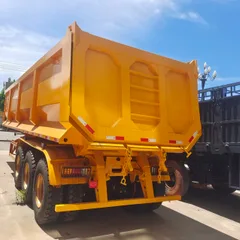 Heavy Load Rear Tipping Semi Trailer With Triple Axle Large Volume Mining Dump Trailer Wholesale Custom Capacity Dimension