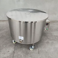 Round Commercial Frying Pot, Stainless Steel Constant Temperature Electric Fryer, Small Frying Equipment for Tofu Puffs & Dried Tofu
